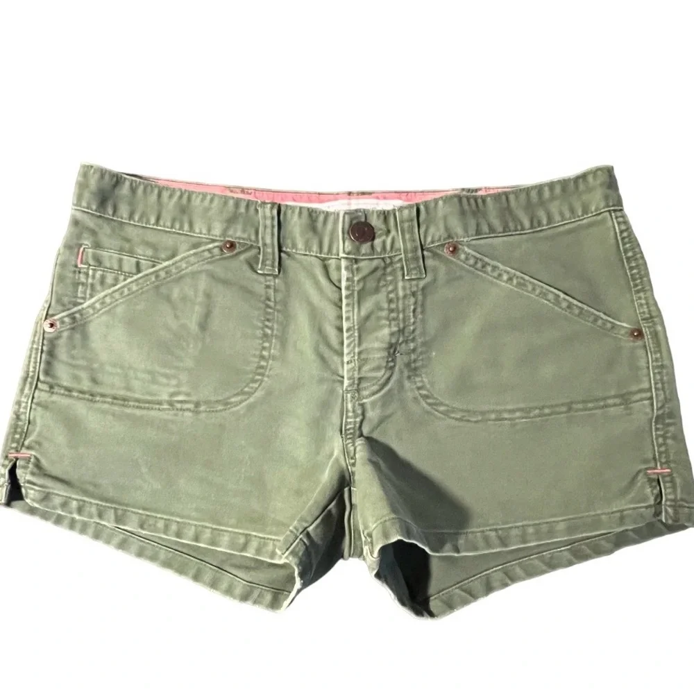 Abercrombie & Fitch Shorts Green 100% Cotton Size 0 - Picture 1 of 8